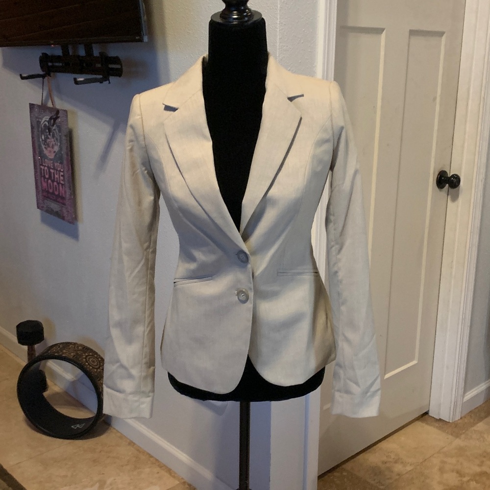 The Limited Cream Tailored Blazer